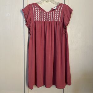 L Love Womens Tunic Large Embroidered Modest Feminine Comfort Boho Cottagecore